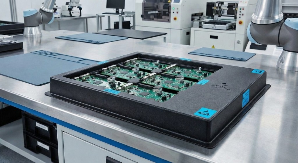 Bandejas ESD para manufactura de PCBA y SMT - CANDEA Plastics